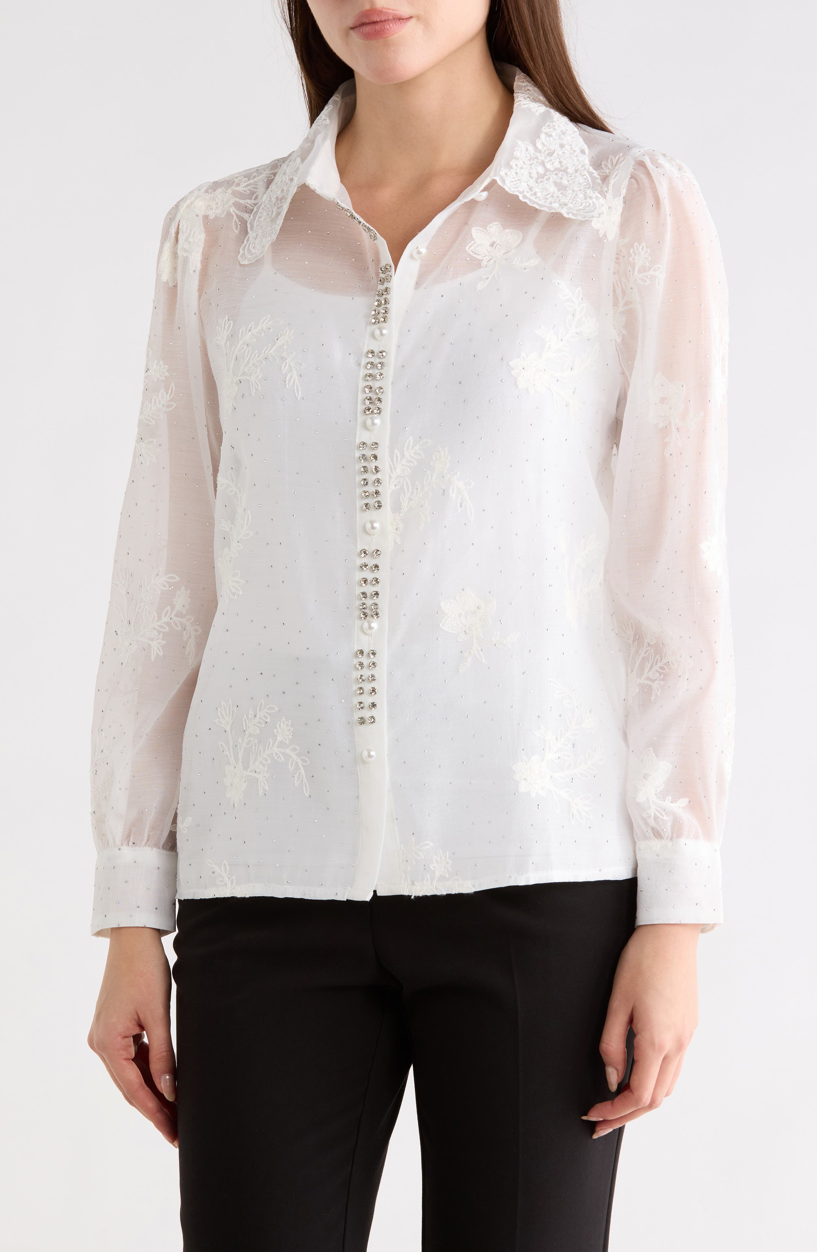 Forgotten Grace Embroidered Long Sleeve Top