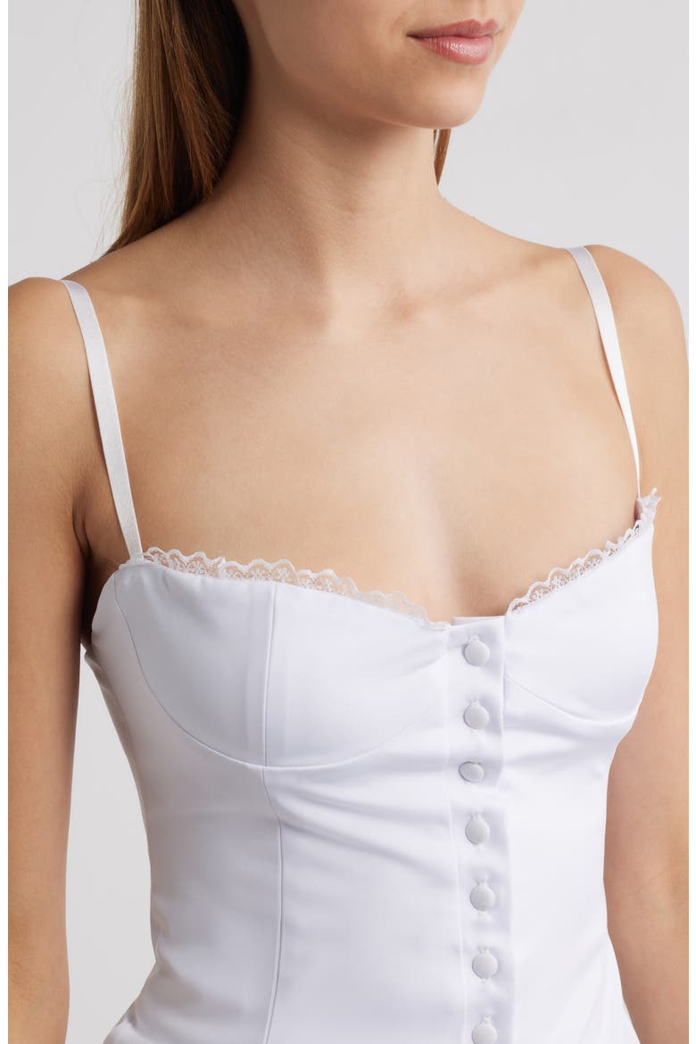 Button-Up Corset Top, Alternate, color, WHITE