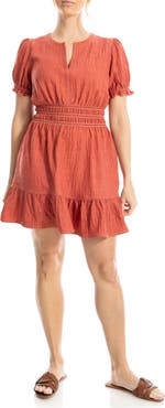 MAX STUDIO Puff Sleeve Fit & Flare Dress