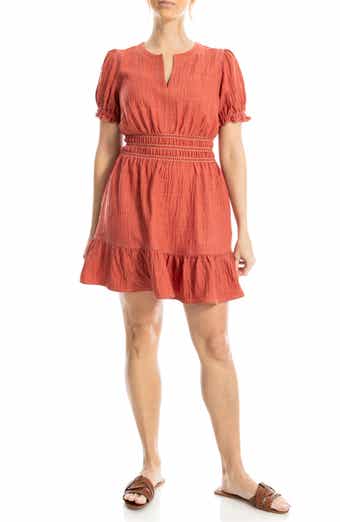 Puff Sleeve Fit & Flare Dress