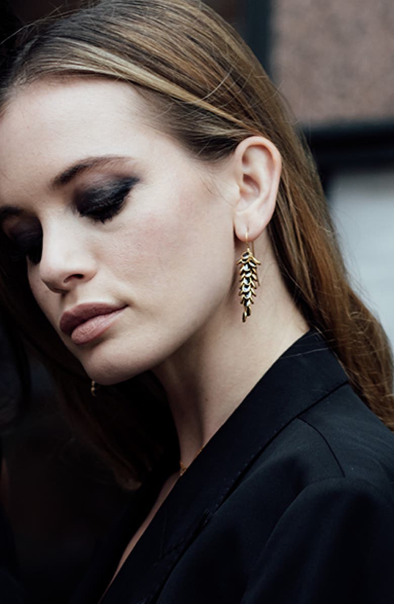 Freya Rose Midi Crystal Drops, Alternate, color, Gold And Black