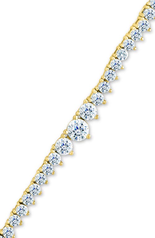 Sterling Forever Tatum Graduated Cubic Zirconia Tennis Bracelet In Gold
