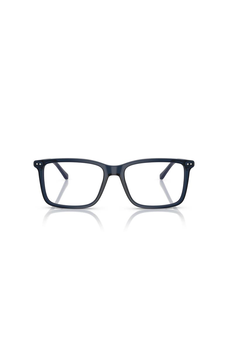 Polo Ralph Lauren 53mm Rectangle optical glasses, Alternate, color, Blue