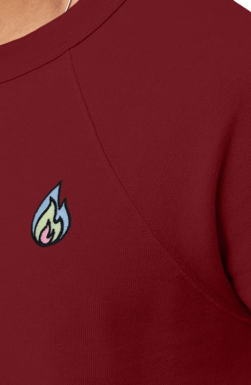 Dalix Fire Fleece Sweatshirt In Cardinal Red