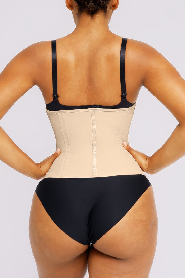 Body Shaper Latex Waist Trainer, Alternate, color, Beige