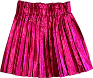 Lola + The Boys Foil Pleated Skirt