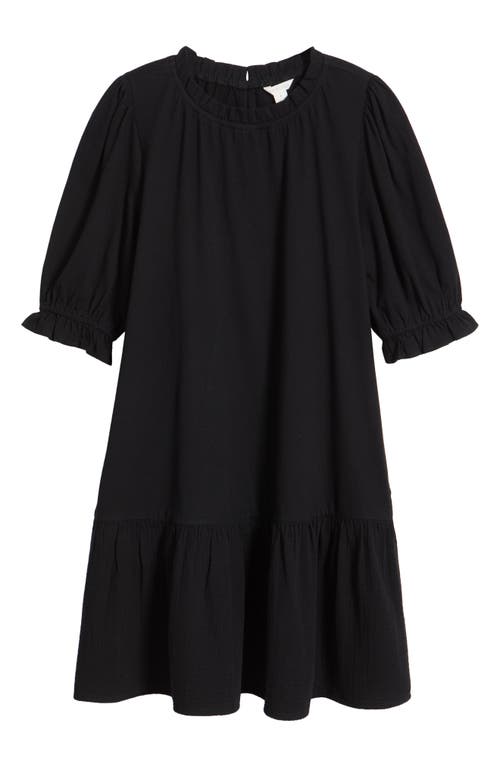 Caslonr Caslon(r) Ruffle Trim Shift Dress In Black