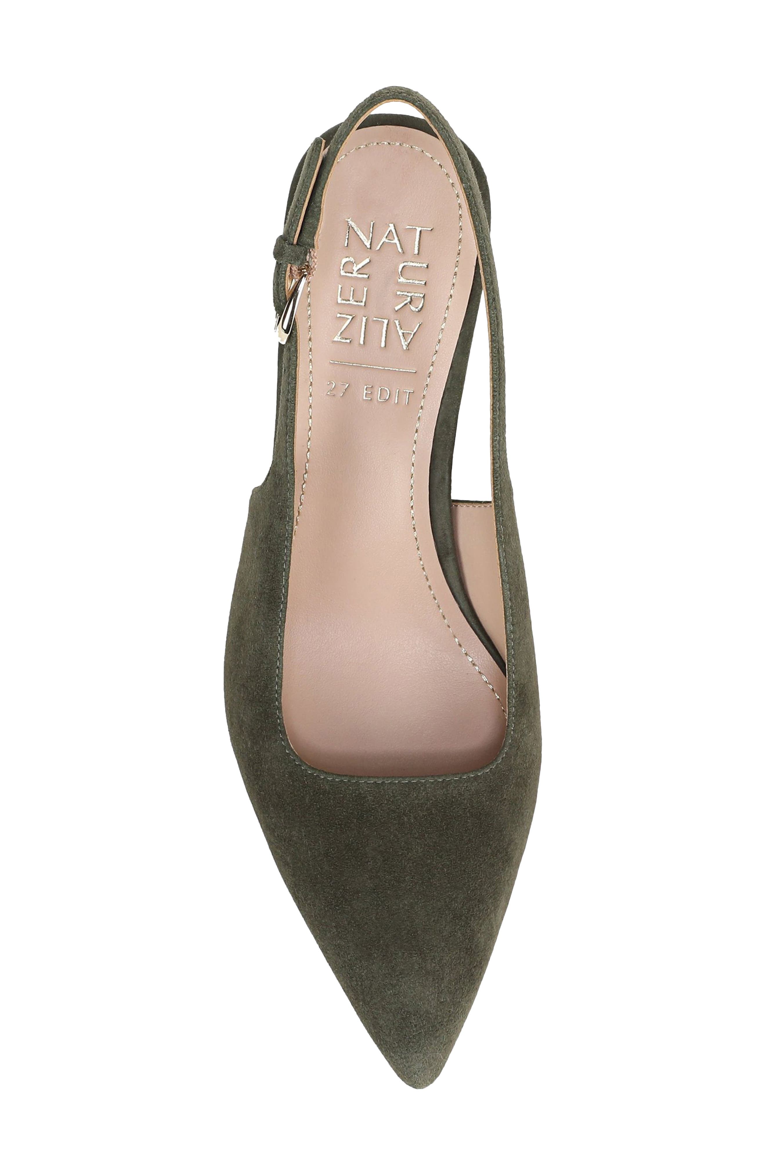 Madison Slingback Pointed Toe Pump, Alternate, color, CACTUS CLAY SUEDE