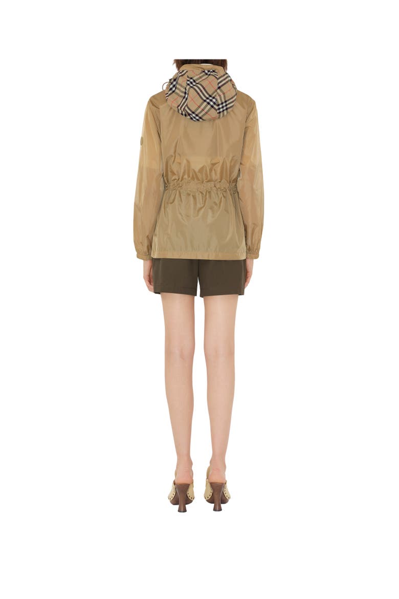Short Nylon Blackpool Parka, Alternate, color, Flax beige
