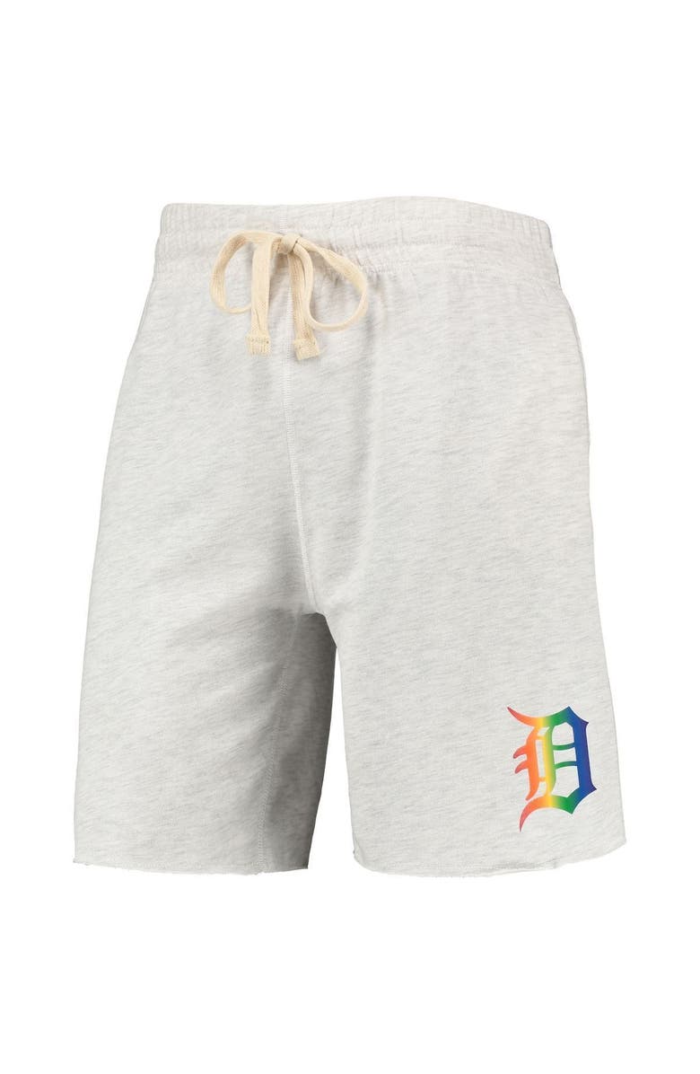 CONCEPTS SPORT Men's Concepts Sport Oatmeal Detroit Tigers Mainstream Logo Terry Tri-Blend Shorts, Alternate, color, Oatmeal