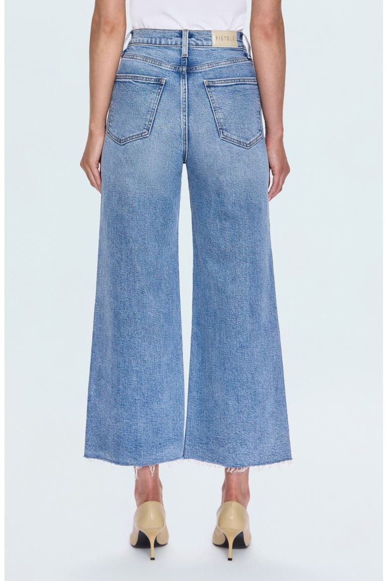 Lana Raw Hem Ankle Wide Leg Jeans, Alternate, color, BISTRO