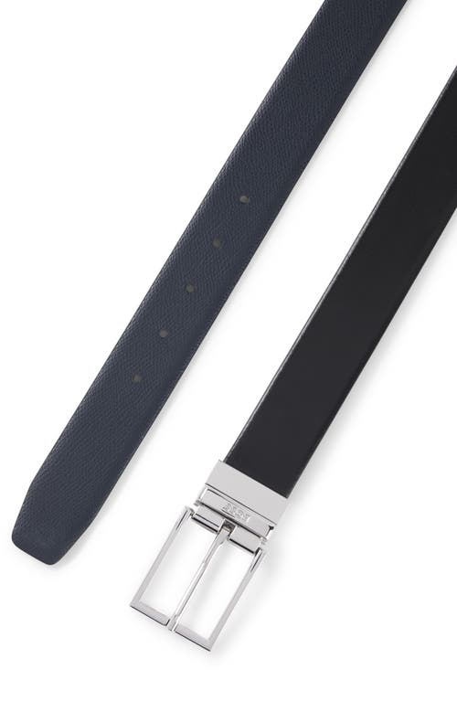 Hugo Boss Boss Reversible Leather Belt In Black