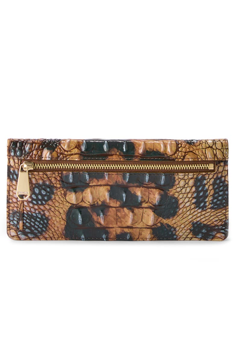 Brahmin Ady Croc Embossed Leather Wallet, Alternate, color, Golden Lynx
