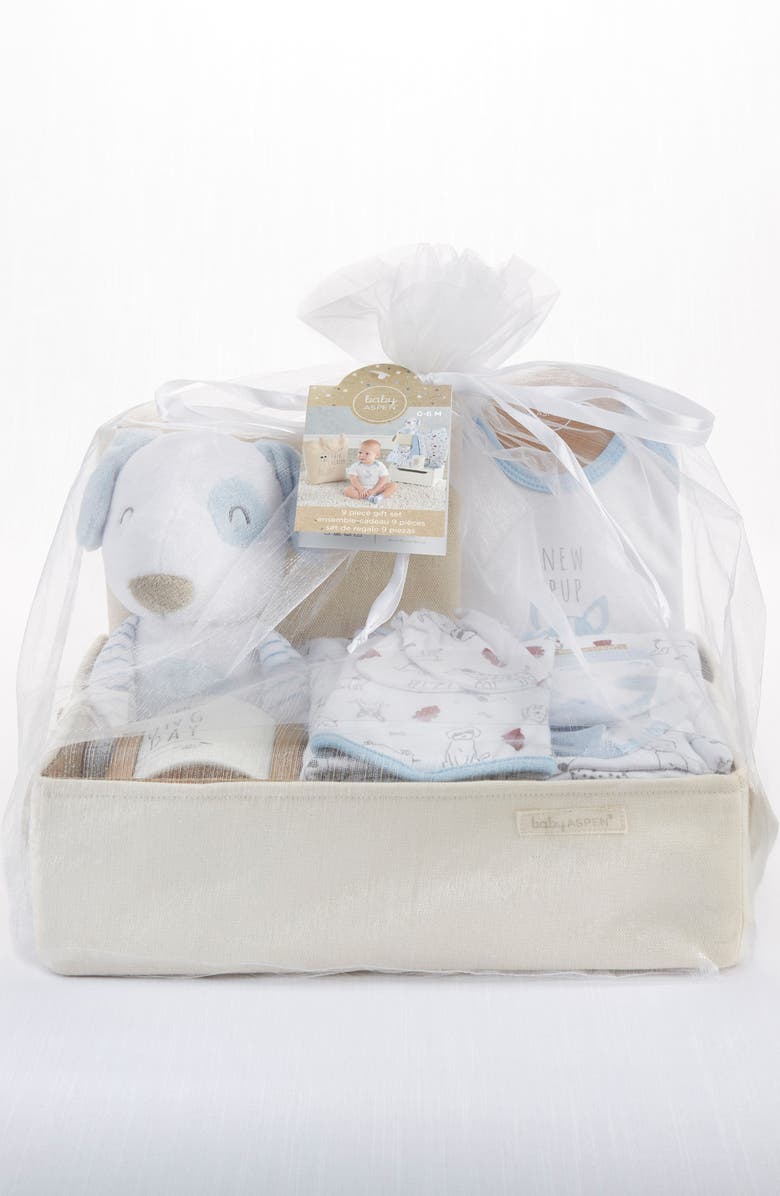 Baby Aspen New Pup 9-Piece Baby Gift Set, Alternate, color, 