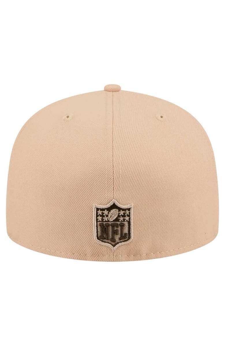 New Era Men's New Era Tan Jacksonville Jaguars Candied Pecan 59FIFTY Fitted Hat, Alternate, color, 