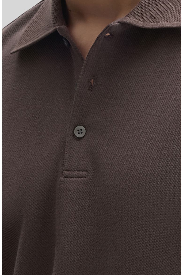 Elton Long Sleeve Polo, Alternate, color, ESPRESSO