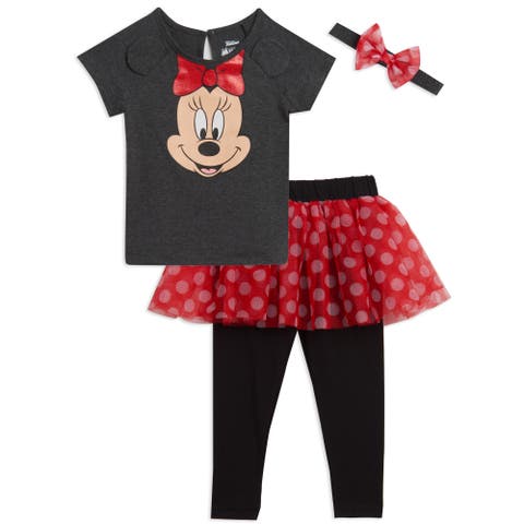 Minnie Mouse Glitter T-Shirt and Tutu Leggings Set