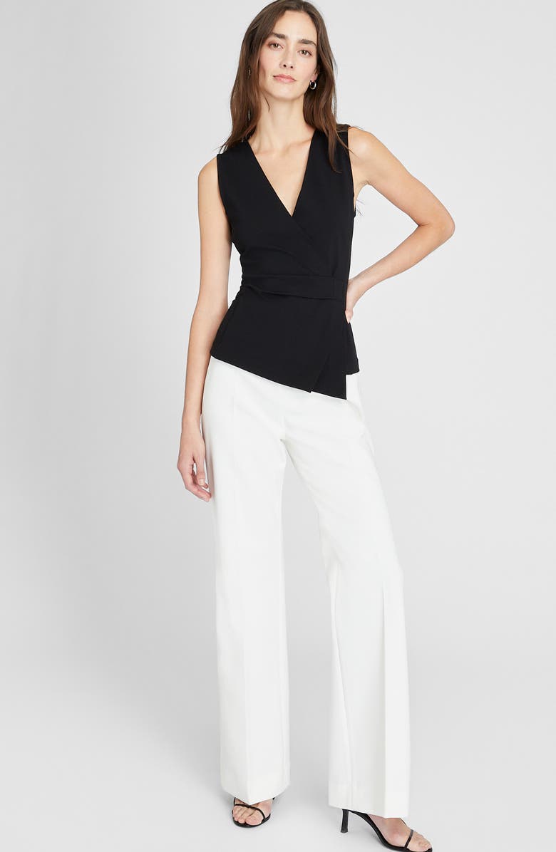 Club Monaco Sleeveless Wrap Front Knit Top, Alternate, color,