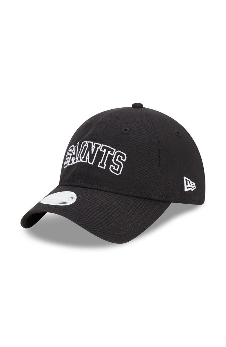 New Era Women's New Era Black New Orleans Saints Collegiate 9TWENTY Adjustable Hat, Main, color, Black
