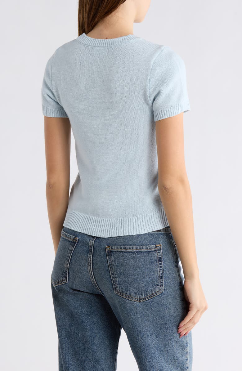 Leith Favorite Short Sleeve Sweater, Alternate, color, Blue Breeze