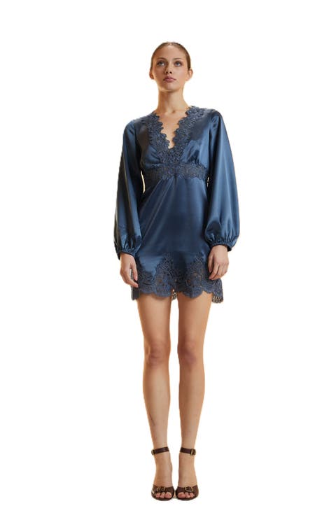 Satin Lace Mini Dress