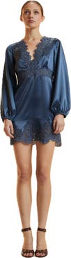 Cynthia Rowley Satin Lace Mini Dress