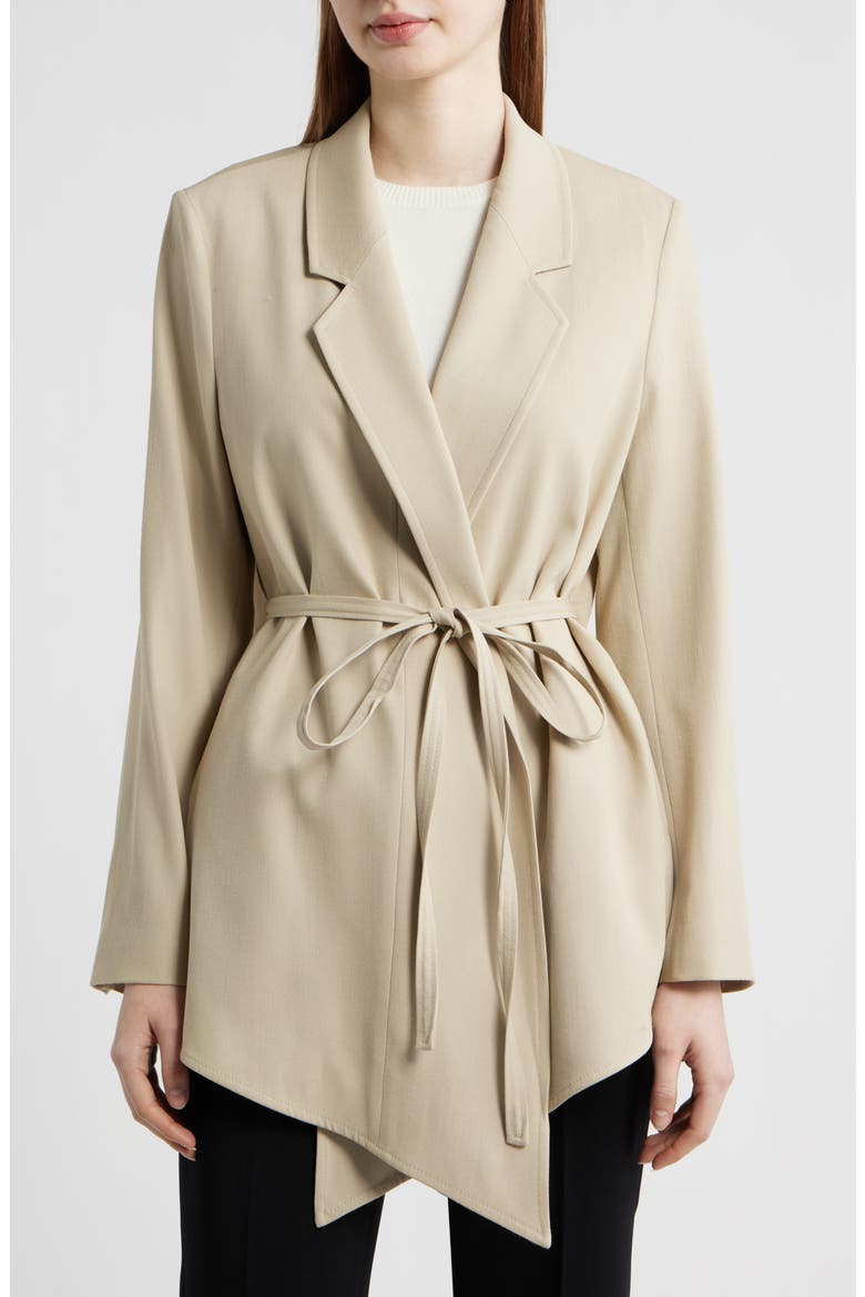 Joscara Belted Wool Blend Jacket, Main, color, PUMICE