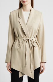 BOSS Joscara Belted Wool Blend Jacket