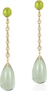 GOSHWARA Naughty Diamond Link & Cabochon Drop Earrings