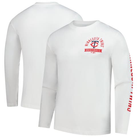 Men's Fanatics  White Minnesota Twins Press Box Long Sleeve T-Shirt