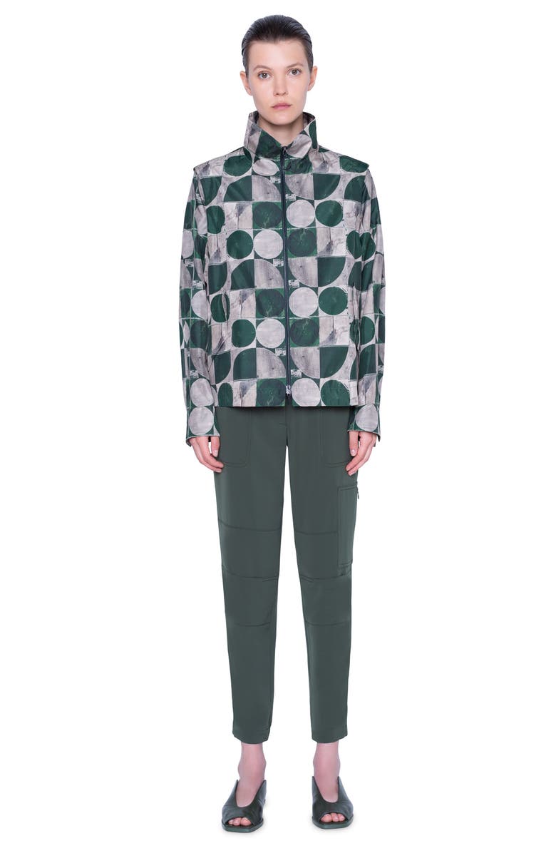 Akris punto Circlefield Print Zip Front Jacket, Alternate, color, 