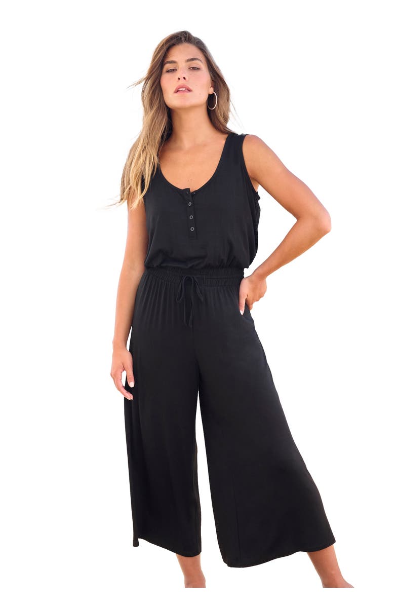 Swim 365 Jumpsuit Cover-Up, Main, color, Black