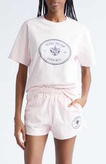 Sporty & Rich Eden Crest Cotton Graphic T-Shirt