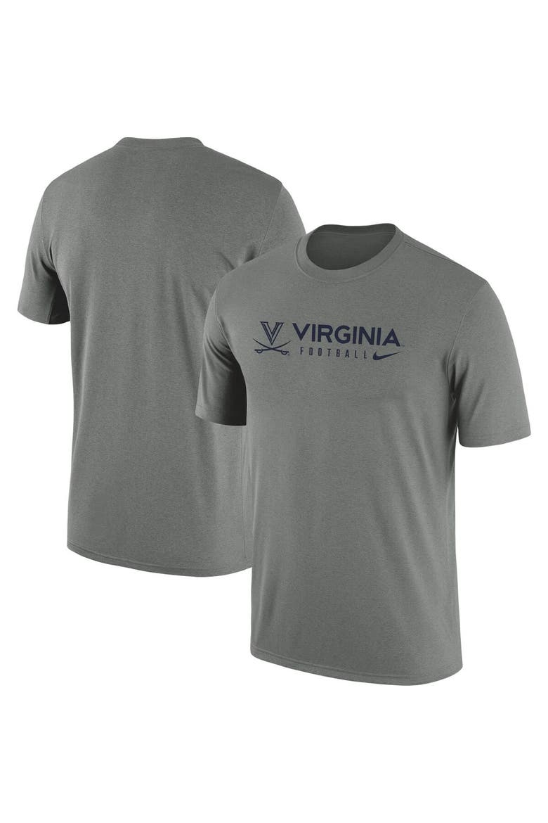 Men's Nike Heather Gray Virginia Cavaliers Team Legend Performance T-Shirt, Alternate, color, Heather Gray