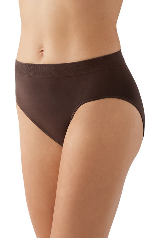 Wacoal B. Smooth Seamless High-cut Briefs In Brown