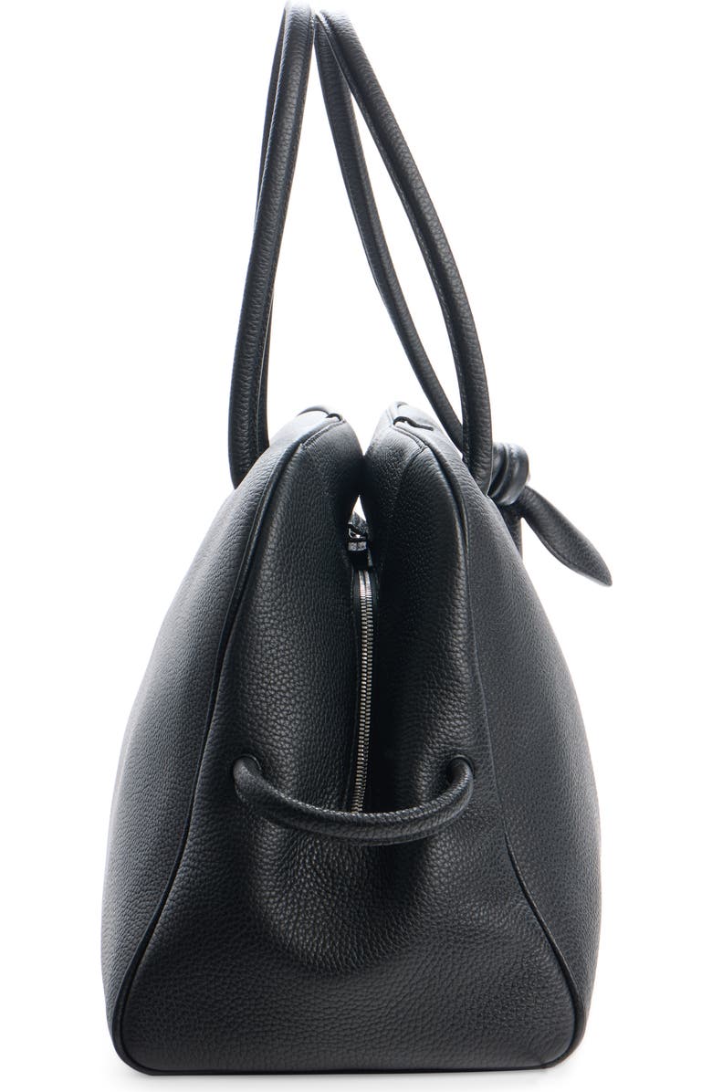 Jacquemus Le Turismo Leather Bowling Bag, Alternate, color, Black