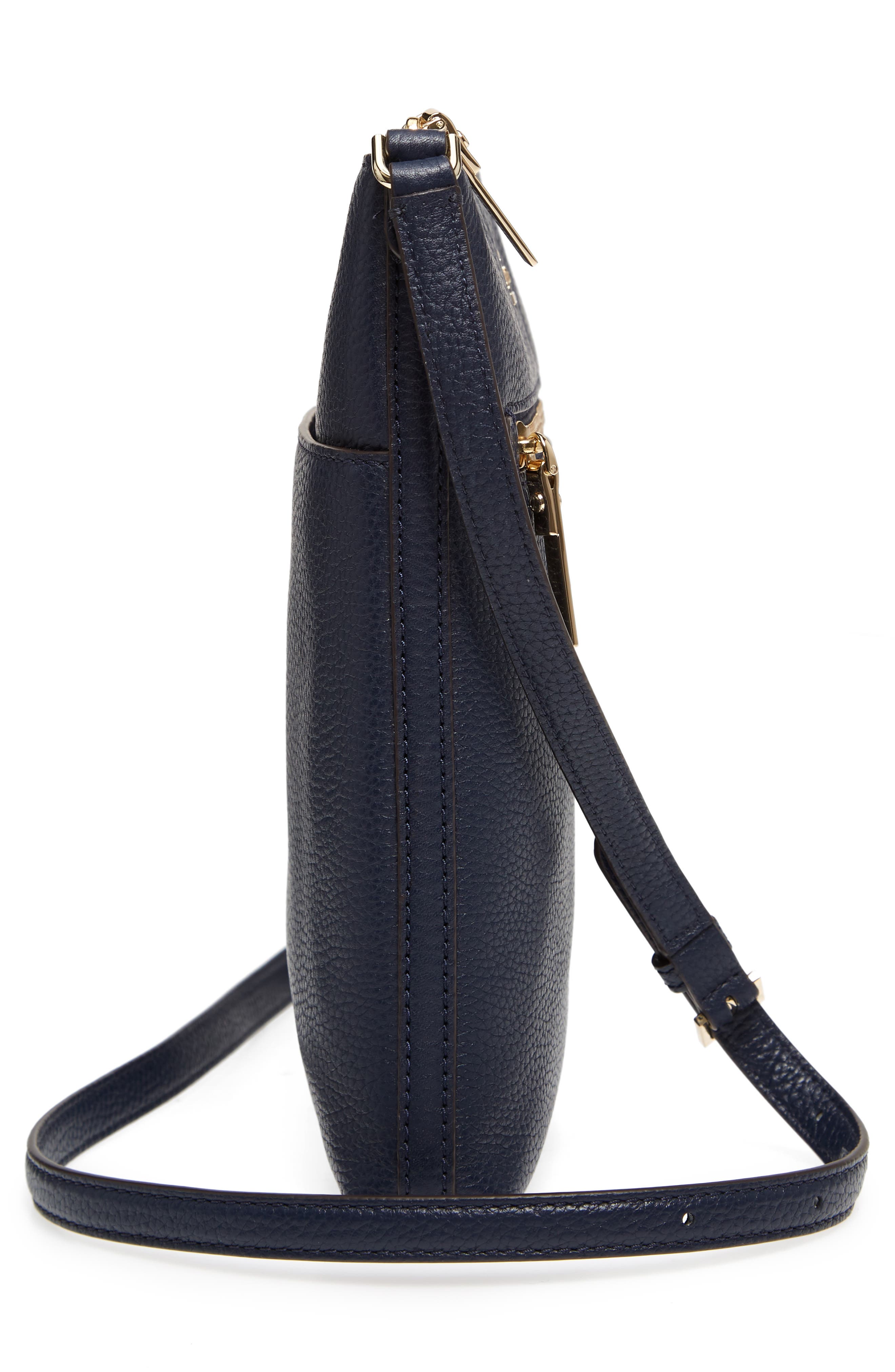 oakwood street - malia leather crossbody bag, Alternate, color, BLAZER BLUE