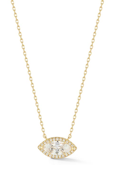 Marquise Cubic Zirconia Pendant Necklace
