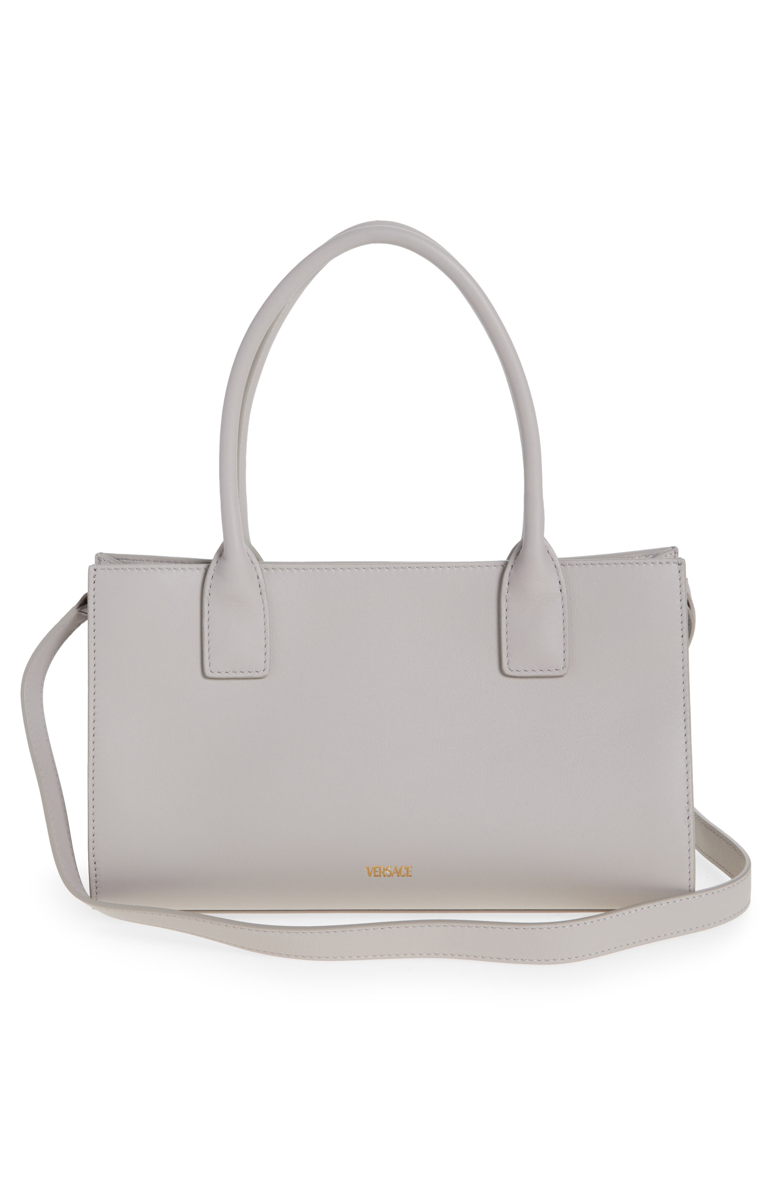 Medusa 95 Tote, Alternate, color, PEARL GREY-GOLD VERSACE