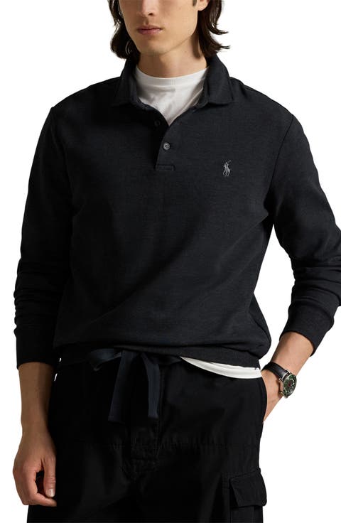 Long Sleeve Luxury Cotton Blend Polo
