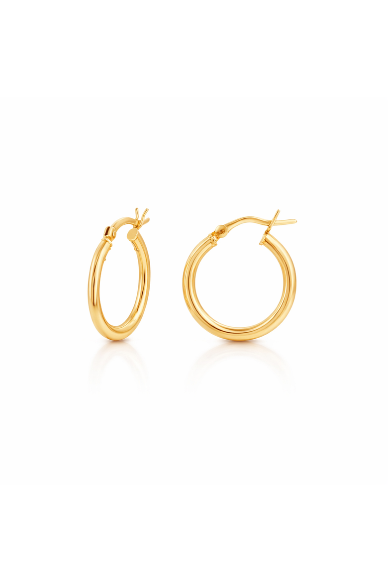 14K Gold Small Hoop Earrings, Main, color, Gold