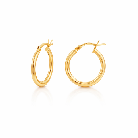 14K Gold Small Hoop Earrings