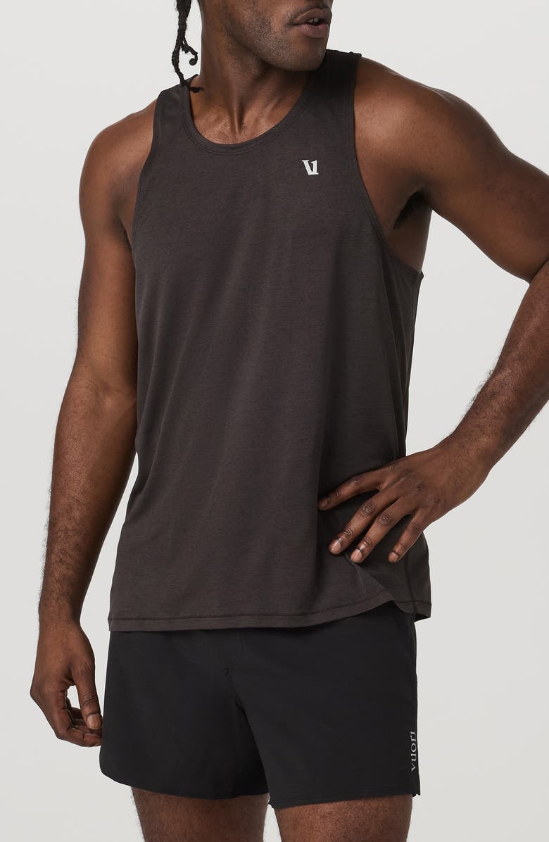 Vuori Terrain Performance Running Tank, Main, color, Carbon