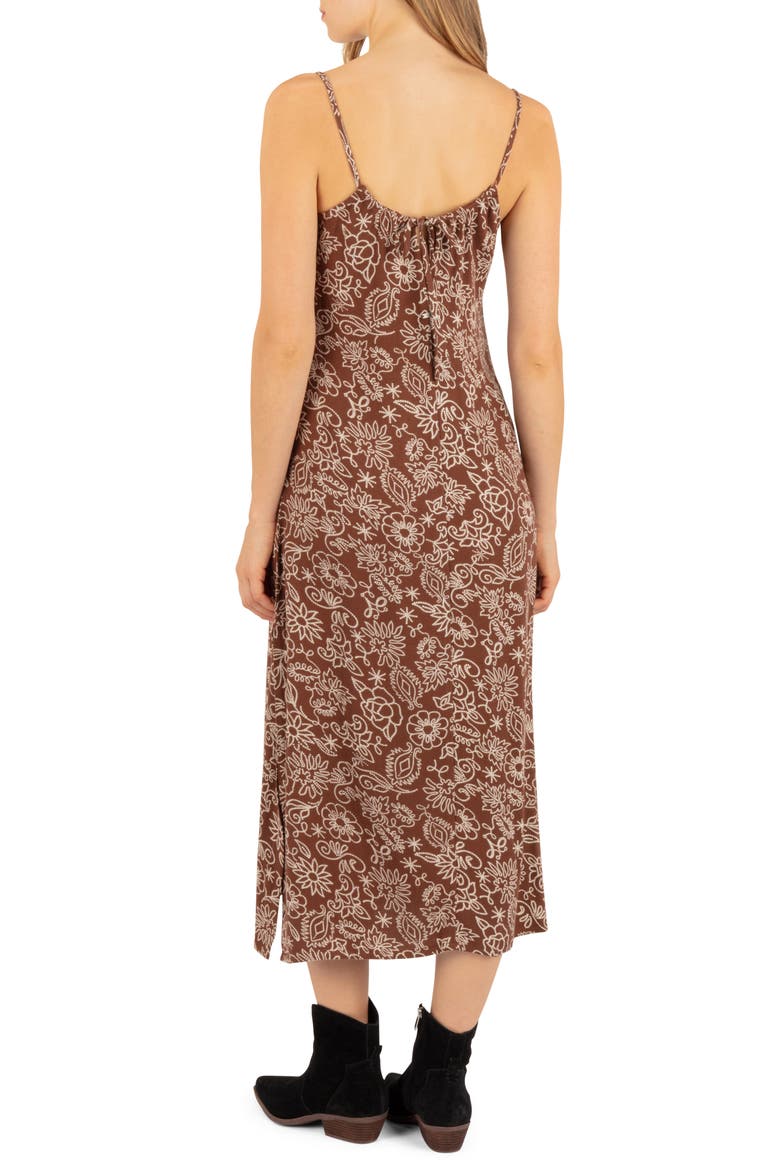 Floral Midi Dress, Alternate, color, CAPPUCINO