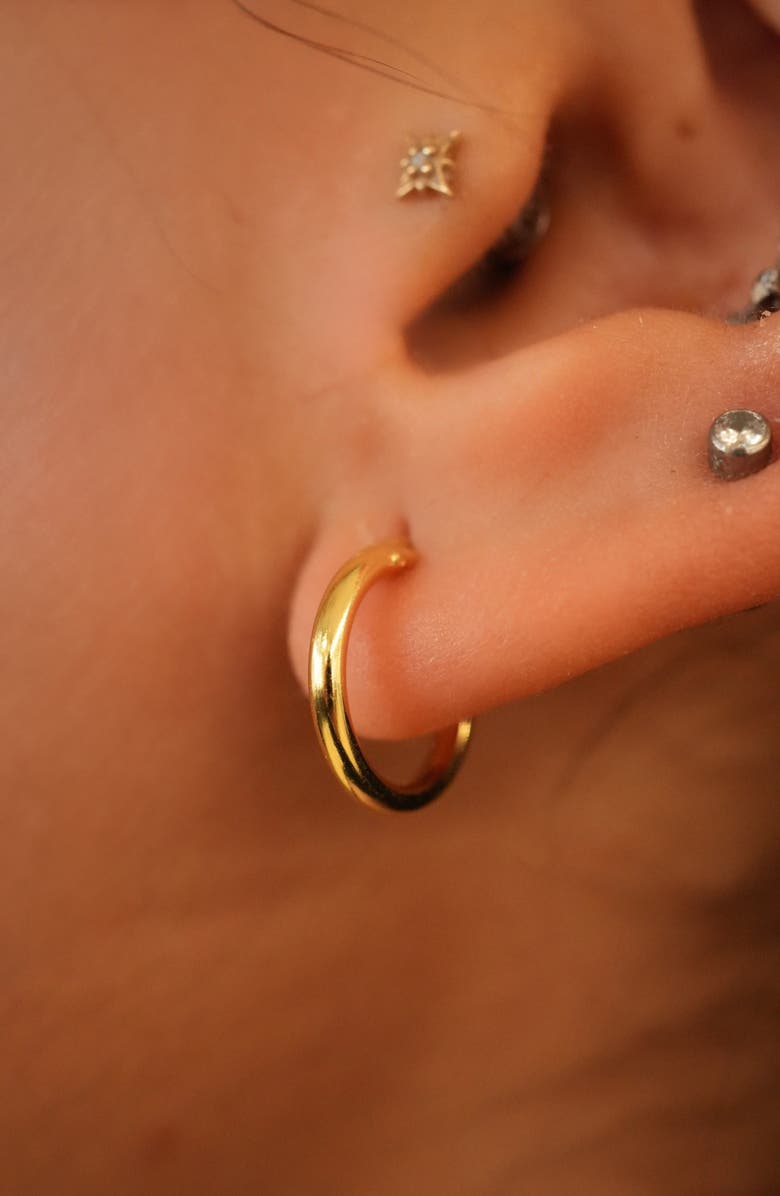 Argento Vivo Sterling Silver Argento Vivo Milano Sterling Hoop Earrings, Alternate, color, Gold