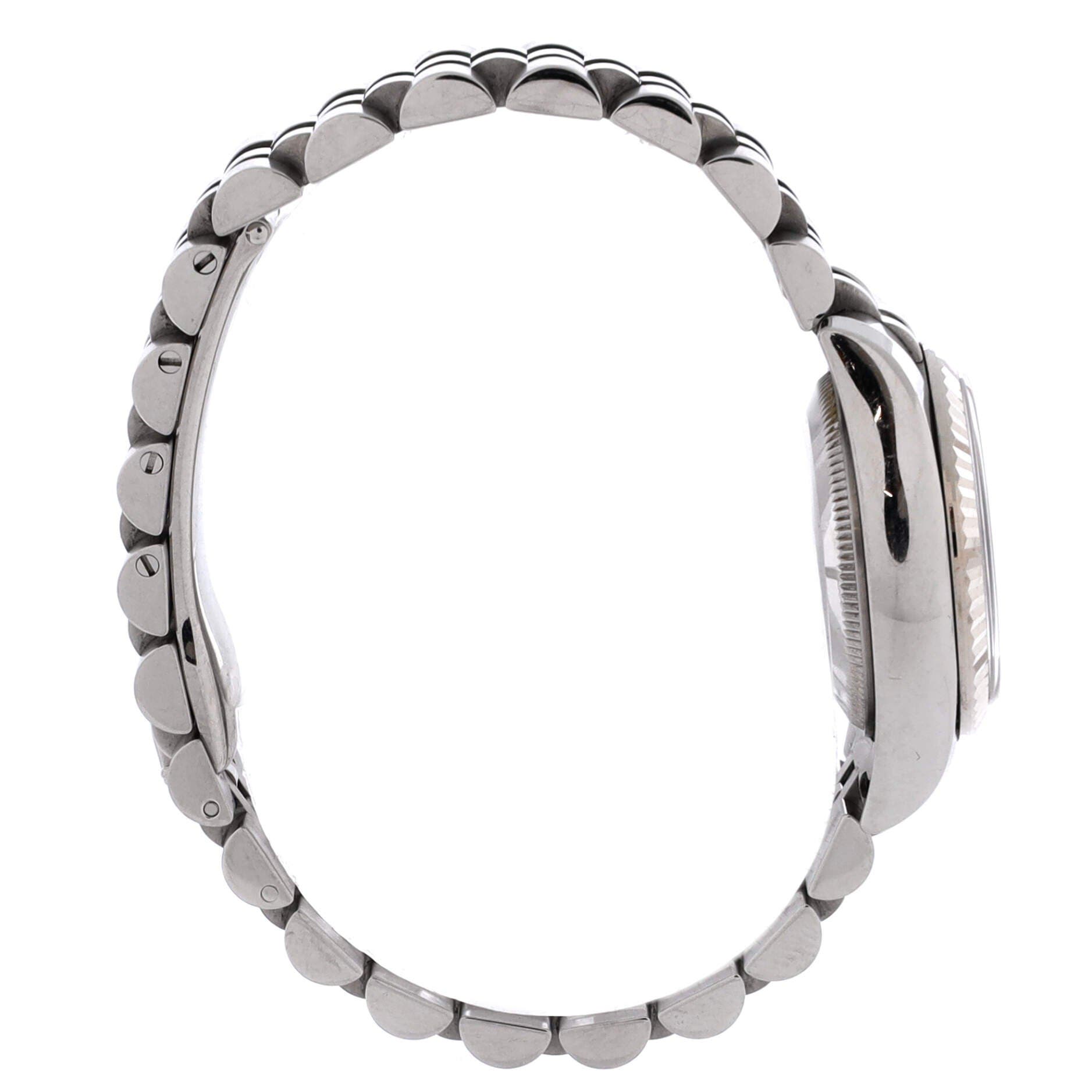 Oyster Perpetual Datejust Automatic Watch Stainless Steel and White Gold with Diamond Markers 26, Alternate, color, Metallic Silver