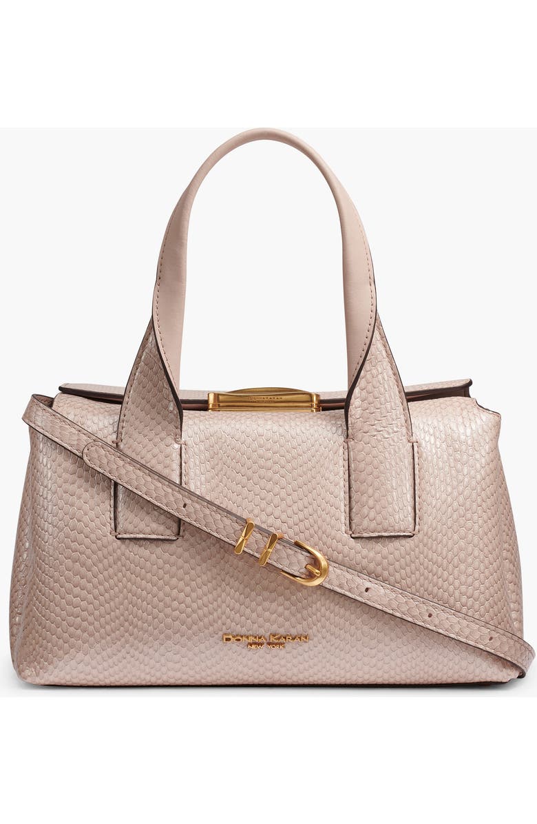 Donna Karan New York Amagansett Snake Satchel, Main, color, Snow Petal