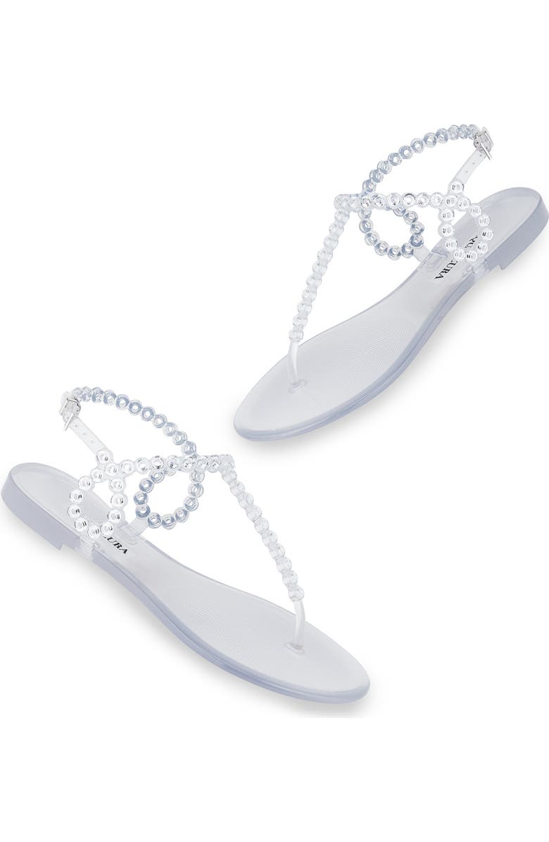 Aquazzura Almost Bare Crystal Jelly Sandal, Alternate, color,