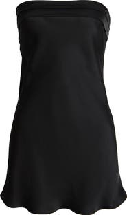 BP. Open Back Strapless Satin Minidress