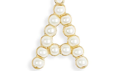 MESHMERISE MESHMERISE IMITATION PEARL INITIAL PENDANT NECKLACE